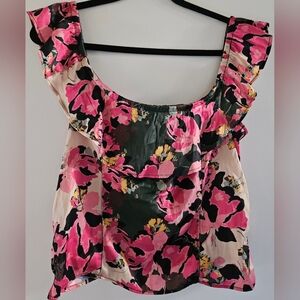 Free People Floral Tank Top Blouse